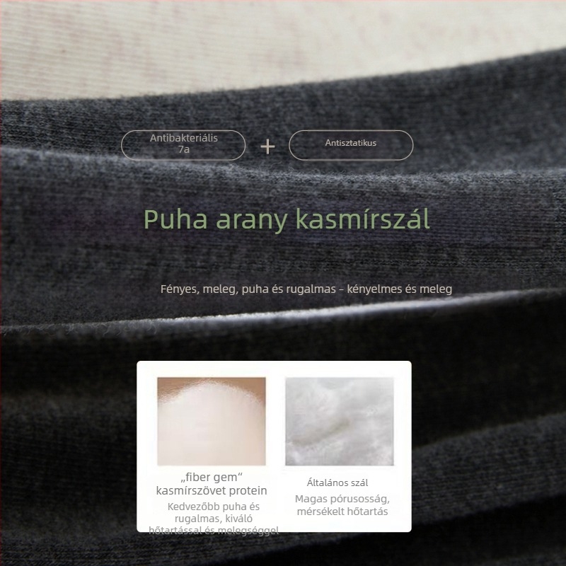 Női pamut alapú harisnya, magas derekú, formázó hatás, vastag fleece bélés, hosszabb verzió