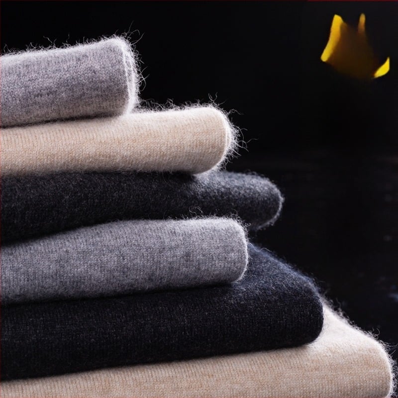 Kasmír nadrág férfiak és nők számára, vastag és meleg, teljes hosszúságú, egyszínű, egy rétegű gyapjú