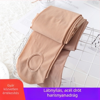 Nylon harisnya talpnyílással a lábfürdőhöz, vékony tavasz-nyár, szexi stílus