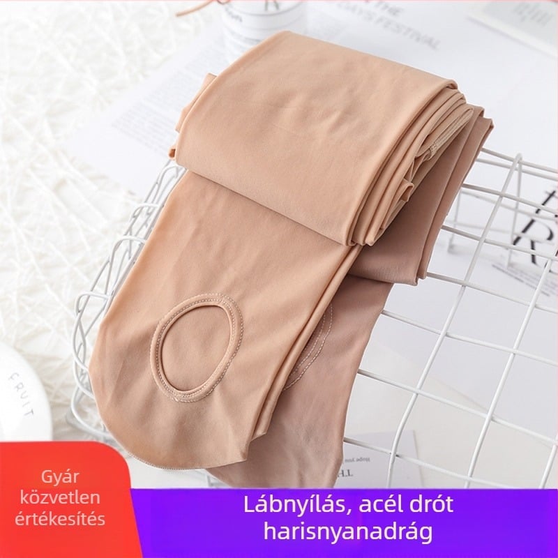 Nylon harisnya talpnyílással a lábfürdőhöz, vékony tavasz-nyár, szexi stílus