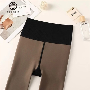 Chen 9307F Fleecével bélelt nejlon harisnyanadrág, légáteresztő és meleg, lábakkal, közepes vastagság