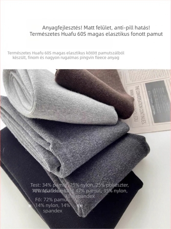 Női harisnyanadrág fleece béléssel, lábszár-kompreszió, tavasszal-őszi, vastag, 9/10 hossz