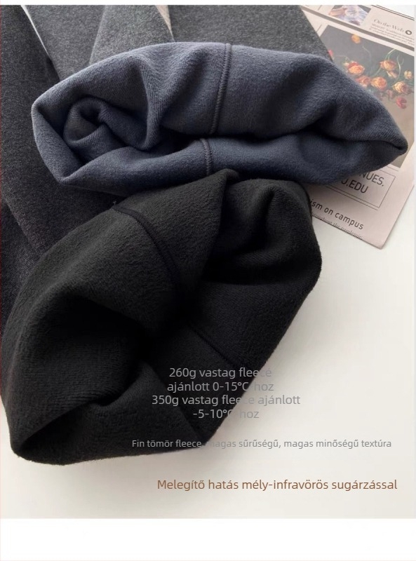 Női harisnyanadrág fleece béléssel, lábszár-kompreszió, tavasszal-őszi, vastag, 9/10 hossz