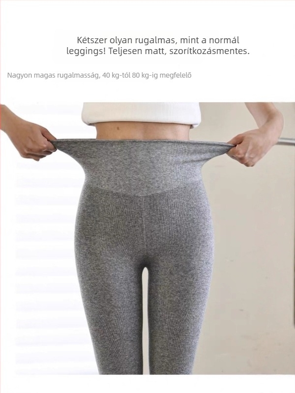 Női harisnyanadrág fleece béléssel, lábszár-kompreszió, tavasszal-őszi, vastag, 9/10 hossz