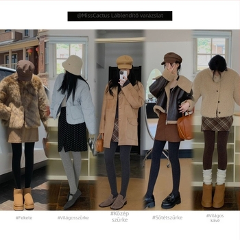 MISS Cactus Meilala női kompressziós alapréteg leggings, pamutból, közepes vastagságú, egyszínű, emel és formáz