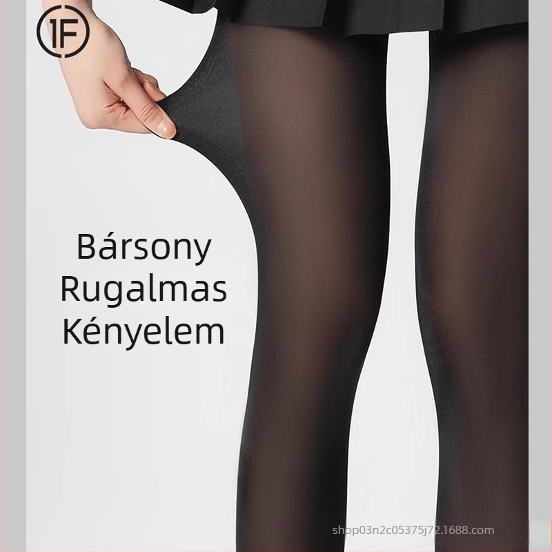 Velúr nejlonharisnya, vékony, popsimmelés és alakítás a sziluettnek, 70–80% nylon