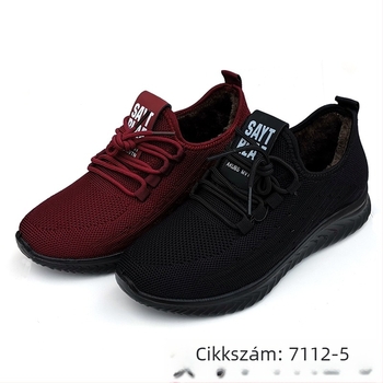 Női téli pamut cipő, felső része pamutszövet, bélés fleece, PU talp, középső sarok 3–5 cm