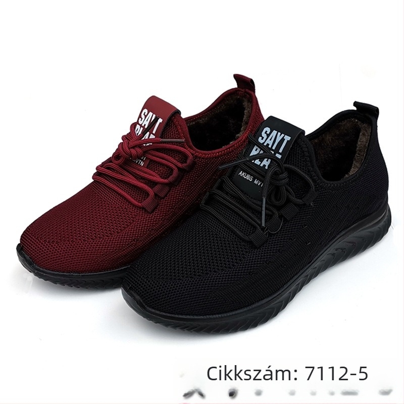 Női téli pamut cipő, felső része pamutszövet, bélés fleece, PU talp, középső sarok 3–5 cm