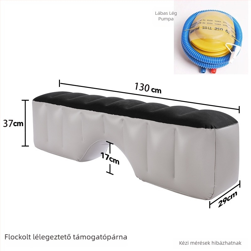Rong Kyu PVC felfújható hátsó ülés közti részt kitöltő párna – összecsukható, kézi felfújás, maximális teherbírás 50 kg