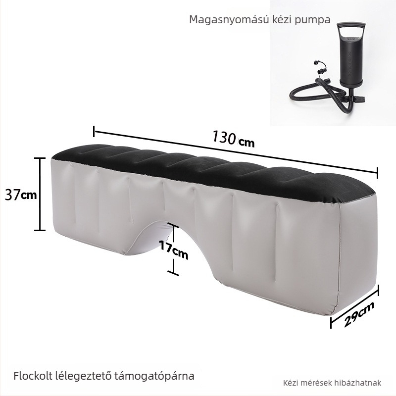Rong Kyu PVC felfújható hátsó ülés közti részt kitöltő párna – összecsukható, kézi felfújás, maximális teherbírás 50 kg