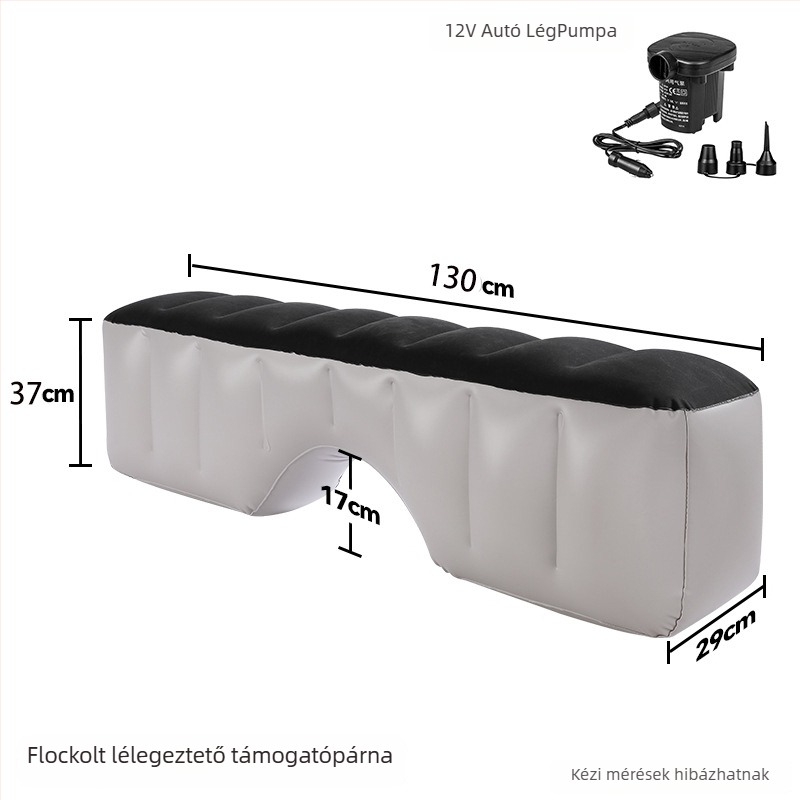 Rong Kyu PVC felfújható hátsó ülés közti részt kitöltő párna – összecsukható, kézi felfújás, maximális teherbírás 50 kg