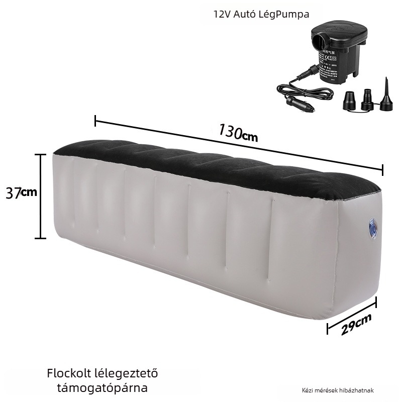 Rong Kyu PVC felfújható hátsó ülés közti részt kitöltő párna – összecsukható, kézi felfújás, maximális teherbírás 50 kg