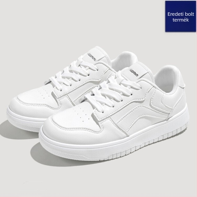 Női alacsony talpú mindennapi sneaker, kerek orr, mű PU felsőrész, injektált talp, 3–5 cm sarokmagasság