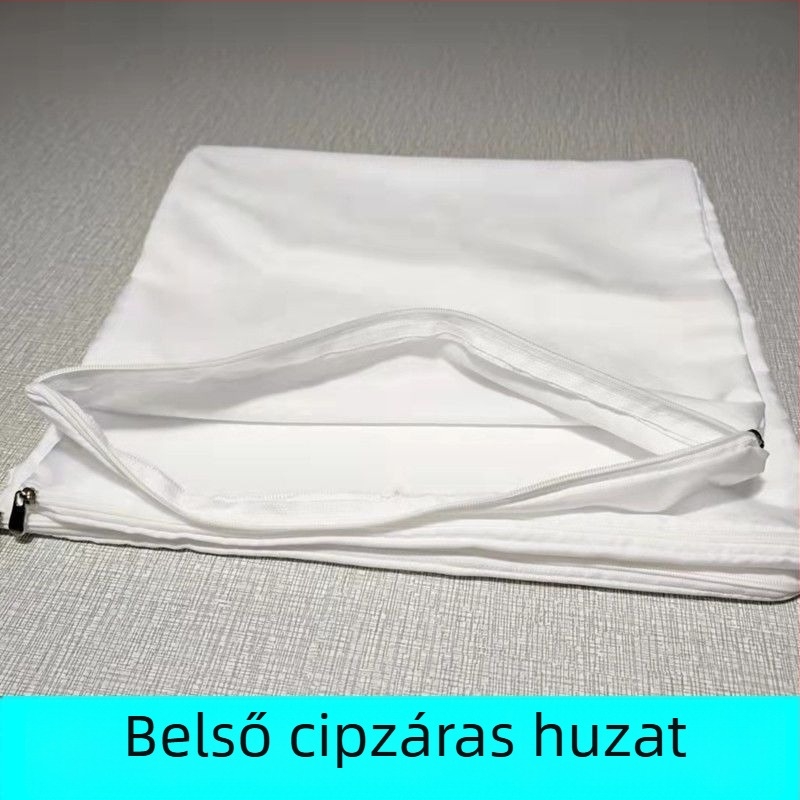 Párnahuzat cipzárral, poliészter, egyszerű szövés, reaktív nyomtatás és festés, modern minimalizmus
