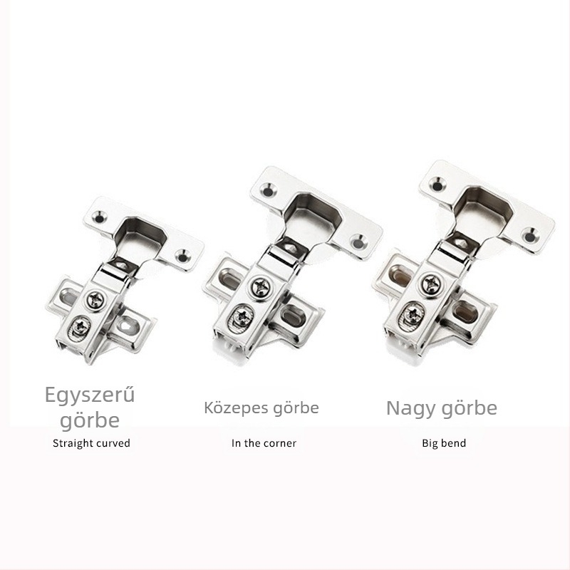 Gardróbajtó zsanér - rövid karú hidraulikus, nikkelezett, vasból/ hideg hengerelt acél, kétfokozat zárás