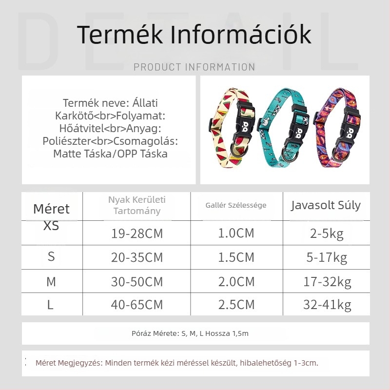 Poliészterből készült kutyanyakörv és hám, állítható pórázzal, kényelmes és puha, minden évszakban