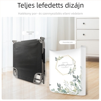 Összehajtható ágy porvédő huzat – elasztikus él, anyag: selyem virágmintás szövet, reaktív nyomtatás, mintázat 69850, Univerzális stílus