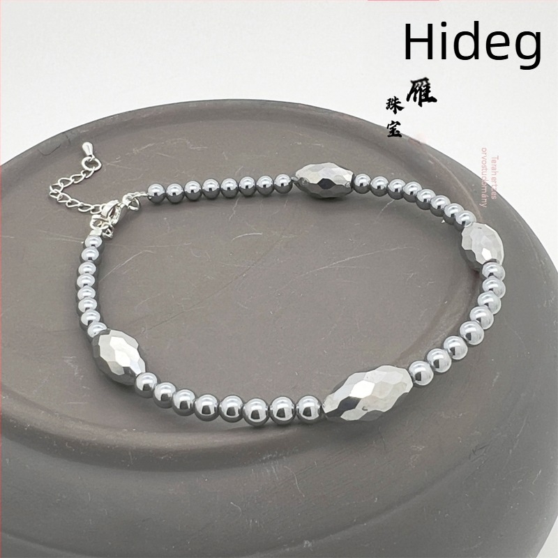 Koreai stílusú bokalánc természetes terahertz energiakővel, Cold Goose Jewelry márka, Guangzhou eredet, gyártási szám 3131123123