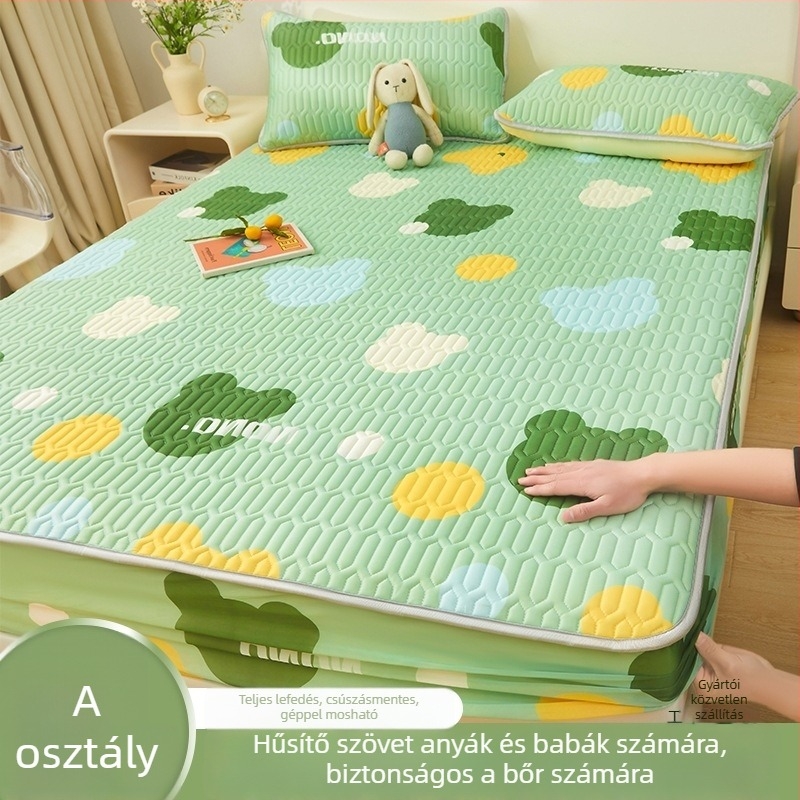 Ágytakaró Ice Silk anyagból, egyszínű mintázat, reaktív festés, teljes fedettség, cikkszám F989776HM5SSTH