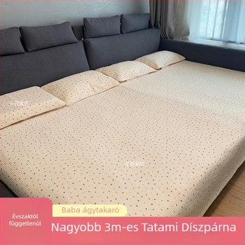 Tatami ágyneműkészlet, három darab, puha, csúszásmentes, 100% pamut, vastag anyagú, csíkos twill, reaktív festés