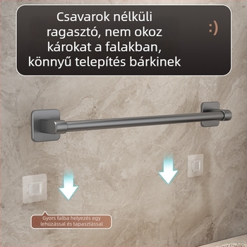 Fürdőszobai papucs tartó, falra szerelhető, fúrásmentes, szénacél, modern egyszerű stílus, egy réteg
