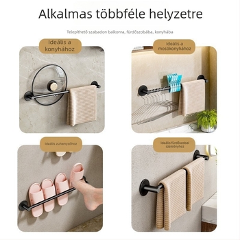 Fürdőszobai papucs tartó, falra szerelhető, fúrásmentes, szénacél, modern egyszerű stílus, egy réteg