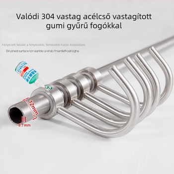 Zirconia GDPG007 Konyhai falra szerelhető függő tároló 304 rozsdamentes acélból, mozgatható rúddal, modern egyszerű stílus