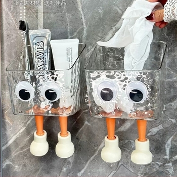 Falihoz szerelt arctörölközőtartó doboz PET műanyagból, lecsepegő rekesszel, anime mintával, 200 g