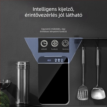 Automata evőpálcika sterilizáló, Minimalista stílus, UV gyors szárítás, falra szerelhető, műanyag