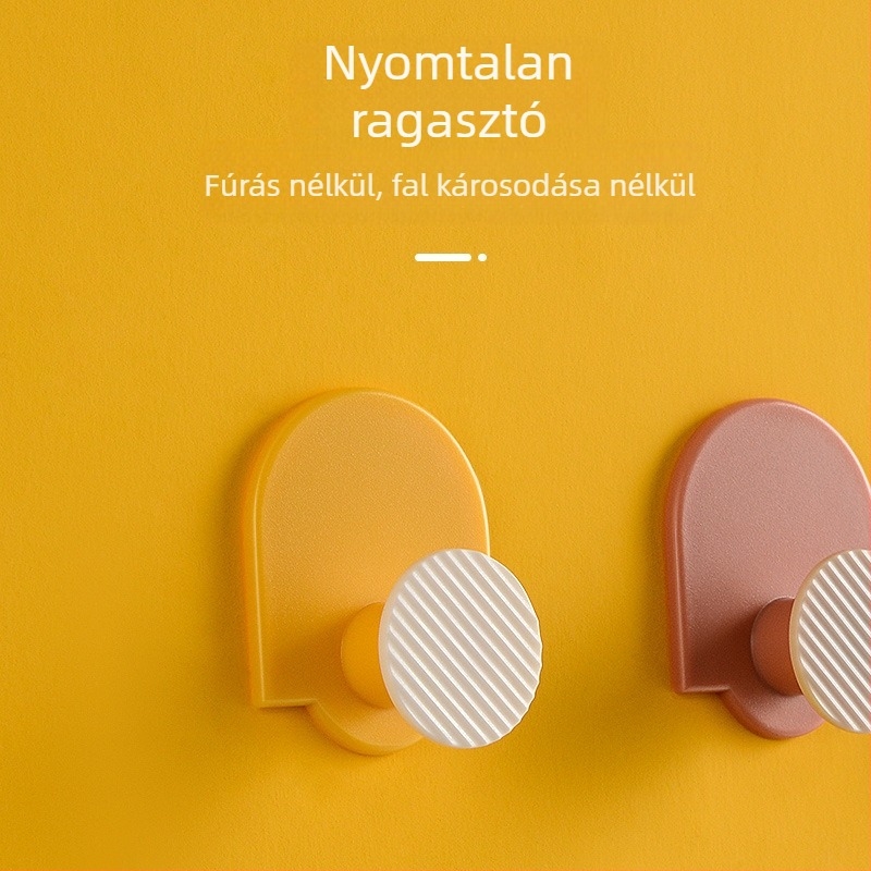 Ragasztós ruhakampók az ajtó mögött, fúrás nélküli fürdőszobai falikampók, könnyed luxus stílusban