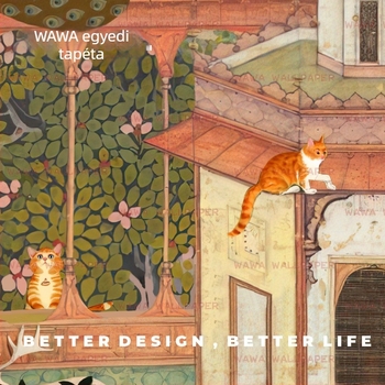 Meifu murals varrat nélküli falburkoló tapéta – Jaipur kert motívum, Nanyang, retro francia oázis