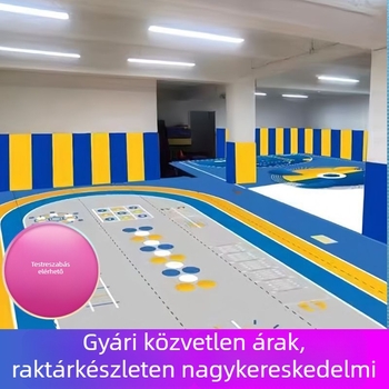 Gyerekeknek szóló puha, párnázott falpanelek – egyszínű mintával, alkalmas óvodai táncórákhoz és harcművészeti edzőtermekhez.