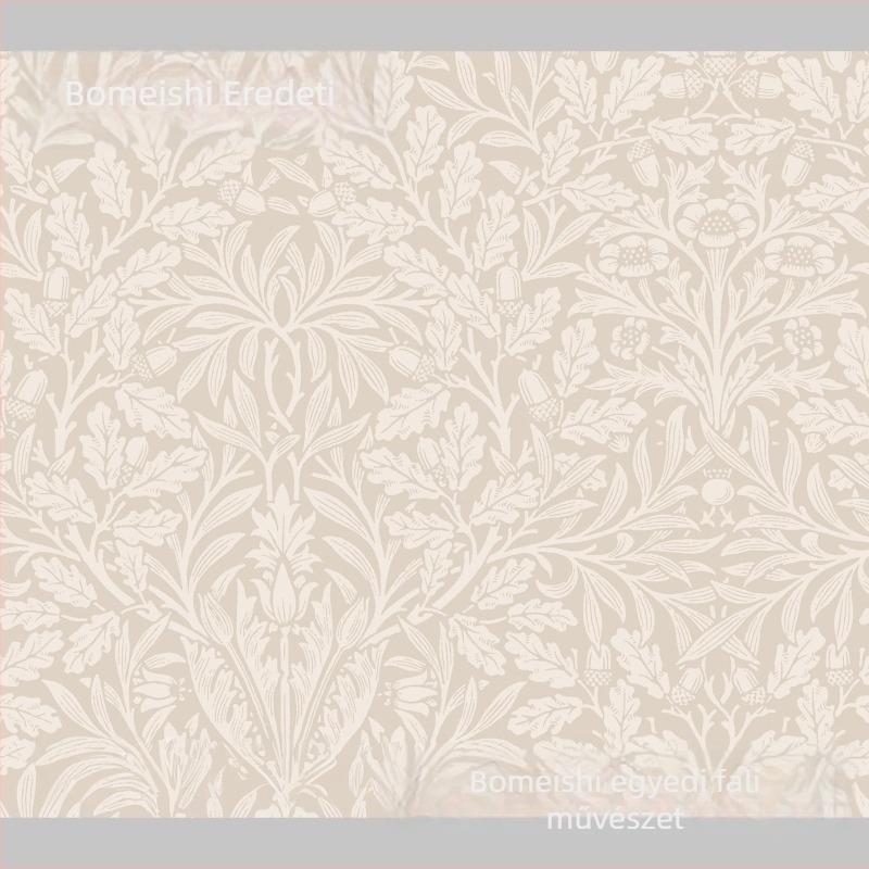 Tapéta – 3D neoklasszikus selyem mintázat, penészmentes, prémium Brahma murals