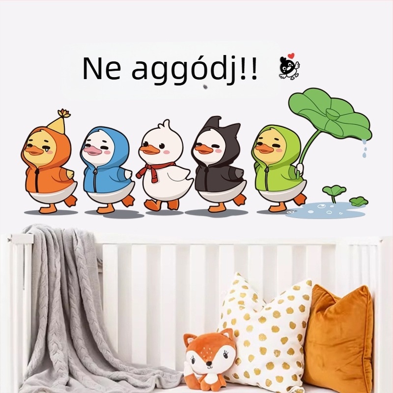 XY6113 Aggodalom nélkül – Képregény stílusú kreatív falmatrica, inspiráló falikép hálószobához