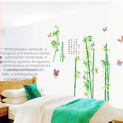 MJ9003 Zhonglan Levehető öntapadós falikép – növények és virágok, nappali és hálószoba számára, PVC, vízálló, sík formátum