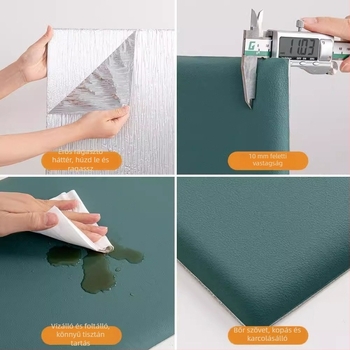 Gyerekek szobájába tervezett fejtámla falpanel — háromdimenziós puha párnázat falra, műbőr, modern minimalist design, testreszabható, Yangbang