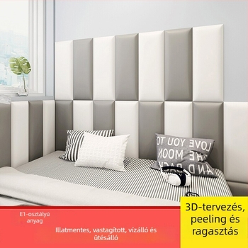 Gyerekek szobájára tervezett puha falvédő, ütközésvédő fal, öntapadós hátlappal, modern minimalista stílus, egyszínű felület, Bang márka, alkalmas nappalira, hálószobára és dolgozószobára