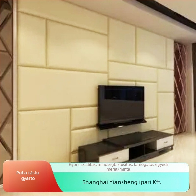 Fejtámla falpanel – bőr, hab és alaplemez, modern minimalist stílus, egyszínű minta, puha bevonat a háttérhez