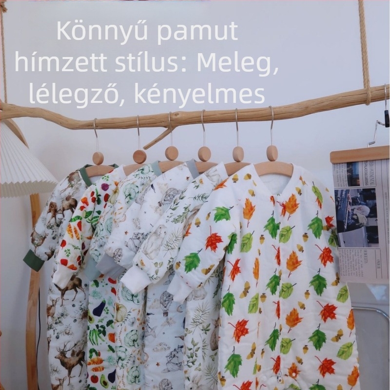 Téli babaszoba alvózsák bambuszrostból, vékony quilt töltettel, osztott lábakkal, ütésmegelőző kialakítás
