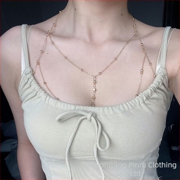 Fém nyaklánc gömb lánccal, többszintű dizájn, 81 cm feletti kerület, medál anyaga: más, Net Red stílus