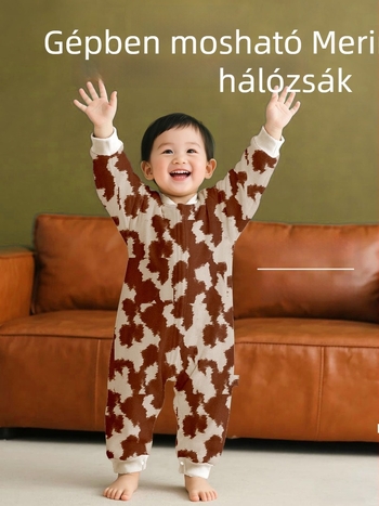 Baba alvózsák Merino gyapjú és Lenzing Tencel külsővel, géppel mosható; töltet: gyapjú + regenerált cellulóz rost; bélés Shea; külön láb rész; egész éves használatra; 0–6 éveseknek