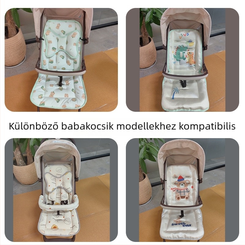 Nan baby Babakocsi ülésre szőtt párna — pamut + selyemszál + jég-selyem, lélegző hűtő párna, 0–1 éves korig, testreszabható feldolgozás