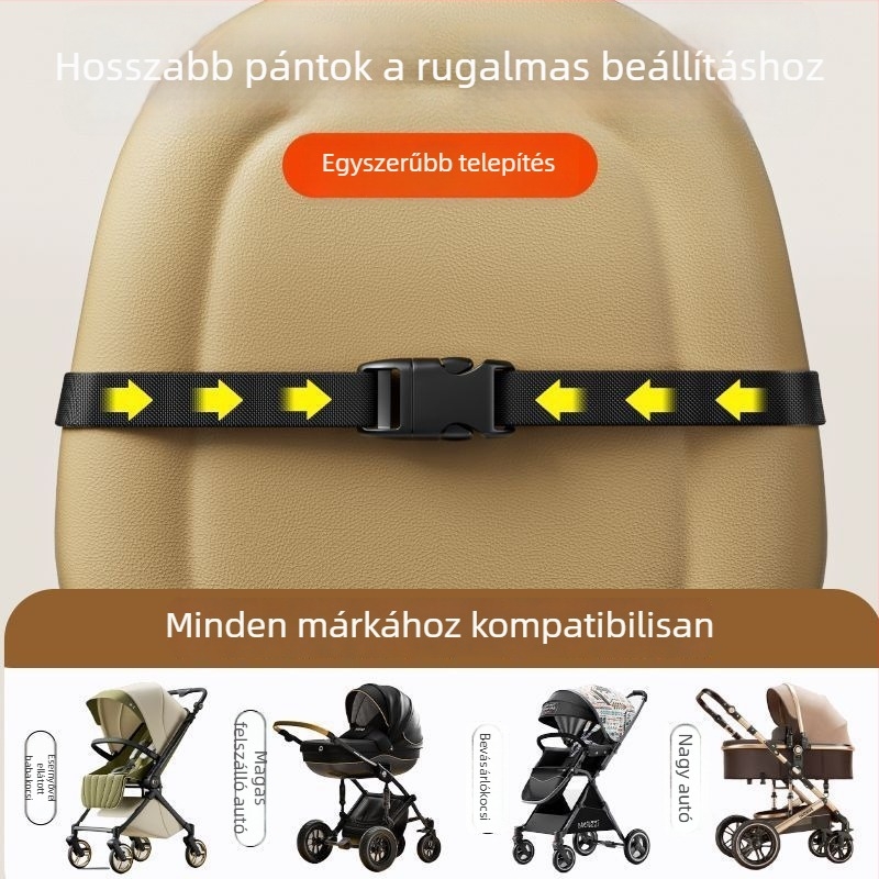 Hátsó háttámasz babakocsi – deréktámasz, helyes tartás korrigáló, nyáron lélegző hálós üléspárna