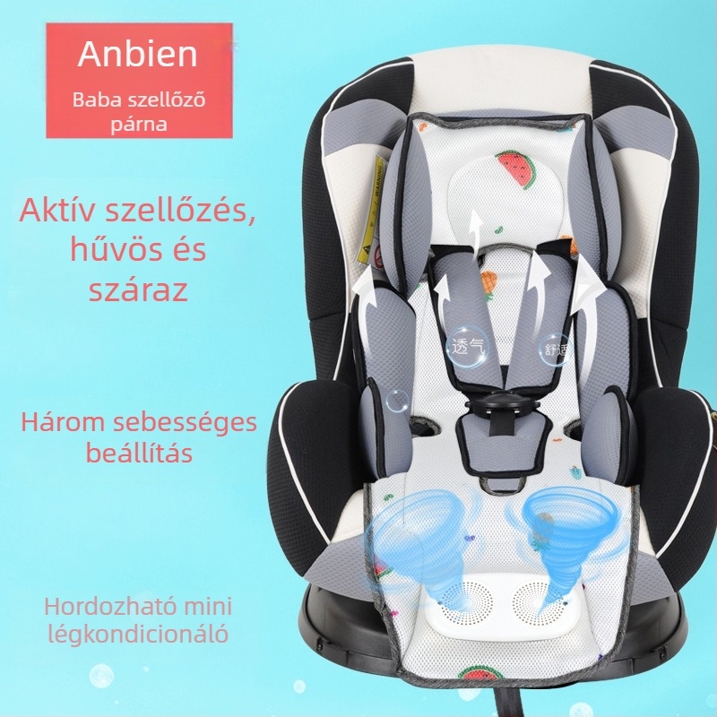 Légáteresztő babakocsi matrac — Ambeen, poliészter és polipropilén ABS, 0–4 éves gyermekeknek