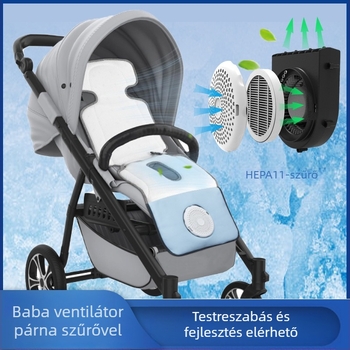 Szellőző babakocsi ülés párna – légáteresztő pamut matrac, testreszabható, 0–1 éveseknek