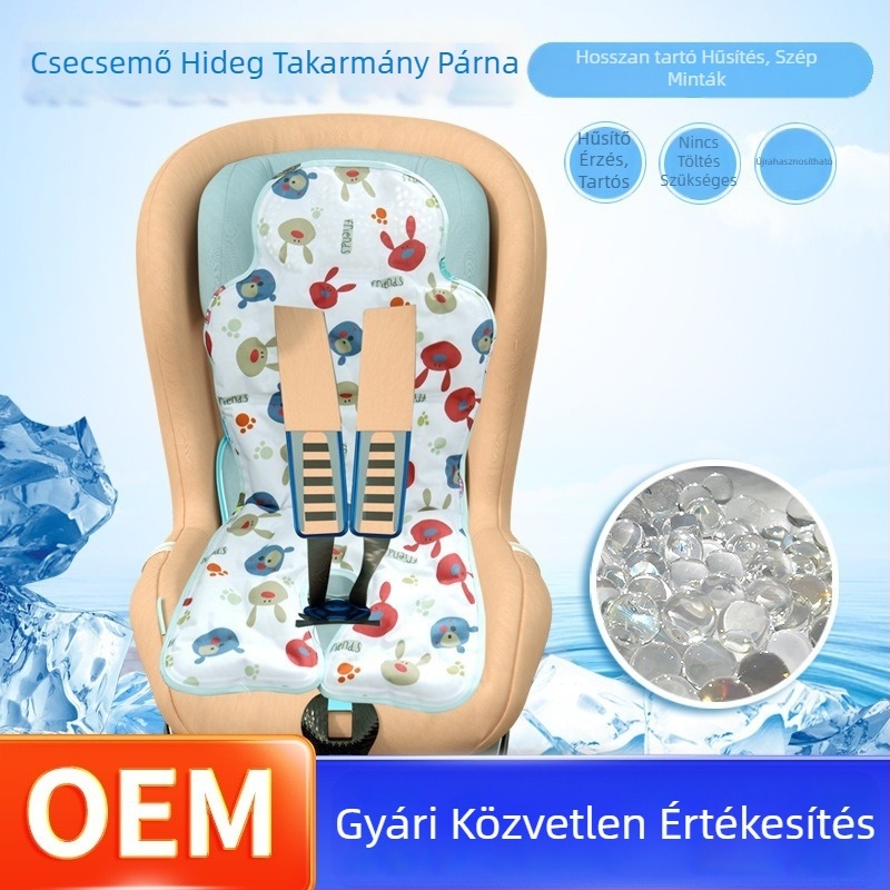 Gyermek autóülés hűtőmatrac | pamut anyag | 2–3 éveseknek | testreszabható kivitel | nyári használatra