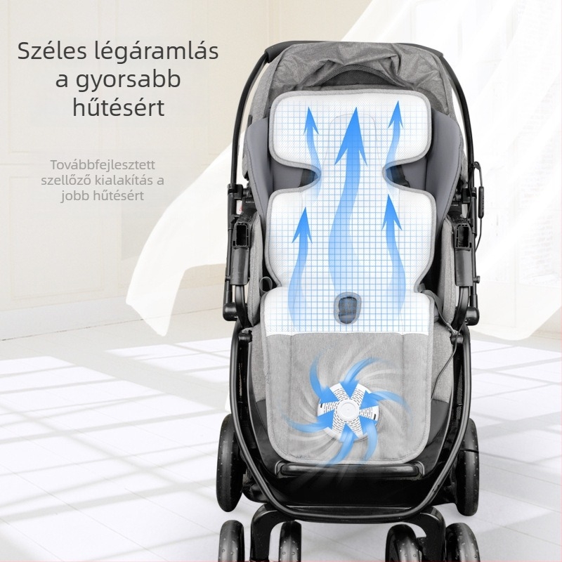 Személyre szabható babakocsi hűtőpad ventilált ülőkéssel – Ambien Abe001, 0–4 év