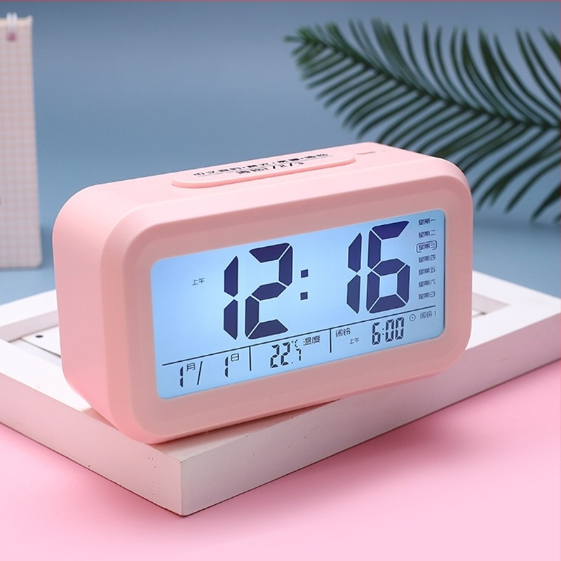LCD asztali óra ébresztővel és naptárral, hőmérővel és nedvességmérővel - modell XL-012803