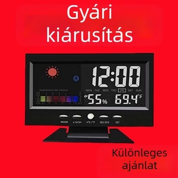 Asztali óra elemmel működik, tokozás műanyag, számlap műanyag, modern minimalista stílus
