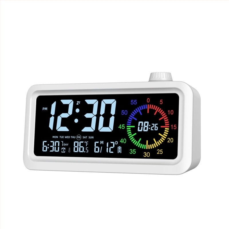 Ébresztőóra LCD kijelzővel, világos kijelző, örök naptár, ébresztés, visszaszámláló